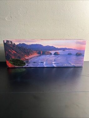 Oregon Coast Panoramic 500 pc. Puzzle - Seascape Sunset New Sealed with Poster.